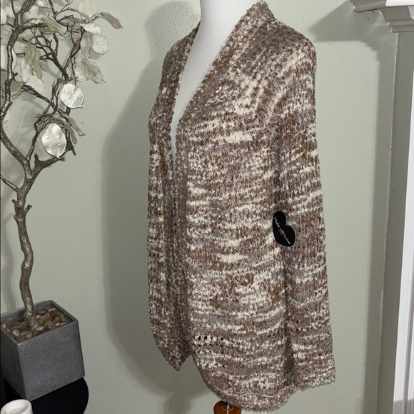 Made With Love Brown Marled Elegant Cardigan - Picture 3 of 5
